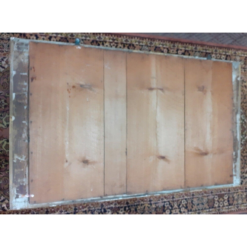 451 - A large vintage over-mantle mirror with gold coloured frame measuring 110 x 67cm approx#178