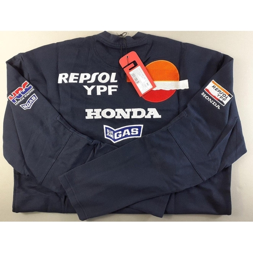 465 - An official HRC CASTLE RESPOL HONDA branded SWEATSHIRT size XXL.  New in packaging. Vendor was a tea... 