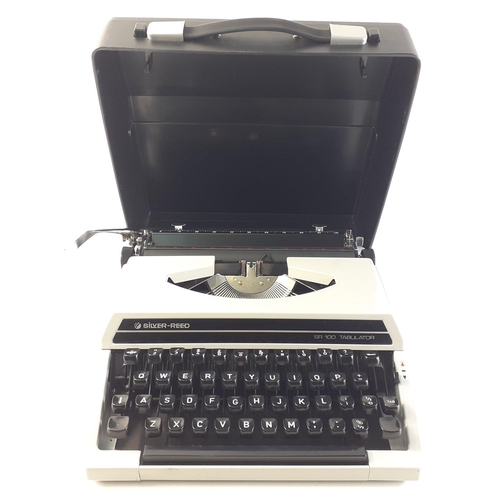 488 - A portable SILVER-REED SR 100 typewriter in case.  Appears in good order#191