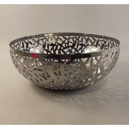 24 - Lovely pierced stylish silver plated fruit bowl, 29cm approx.#40