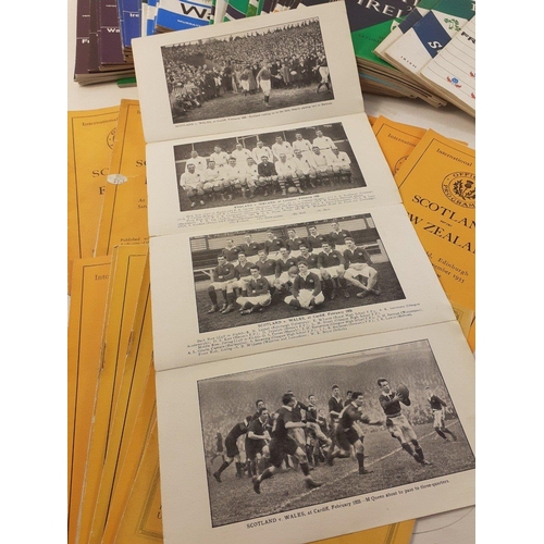 257 - An interesting collection of RUGBY INTERNATIONAL home match programmes dating back to Scotland v. En... 