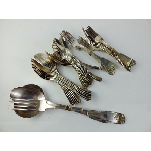 27 - A large quantity of good quality plated flatware.#43