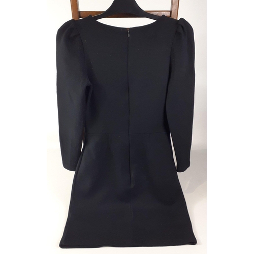 306 - Two REISS dresses in size 10, one black with full length sleeves and the other sleeveless in navy bl... 