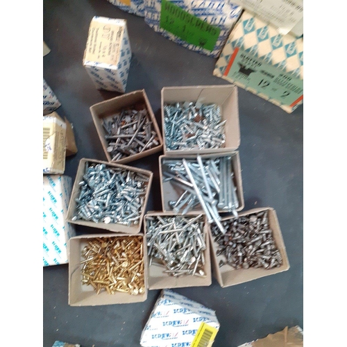 381 - DIY'ers dream come true! - A large box to include individual flat headed screws, star head screws, S... 