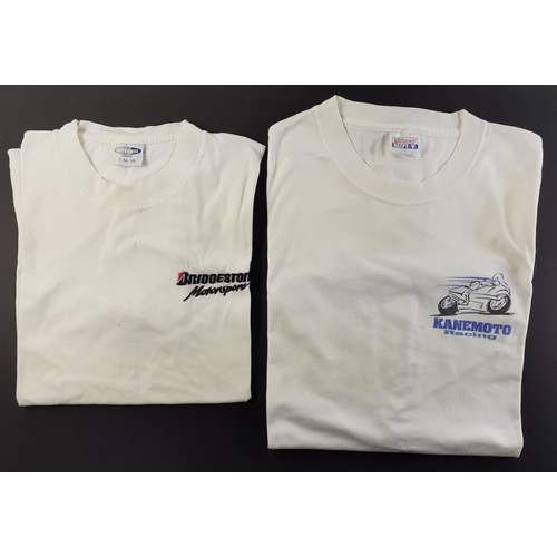 404 - An official KANEMOTO RACING t-shirt  size 2XL and  a BRIDGESTONE MOTORSPORT size 2XL t-shirt.  New i... 