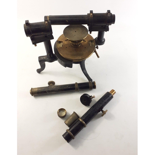 408 - From Glasgow University Applied Physics Dept. - an antique brass and cast iron spectrometer by W WIL... 