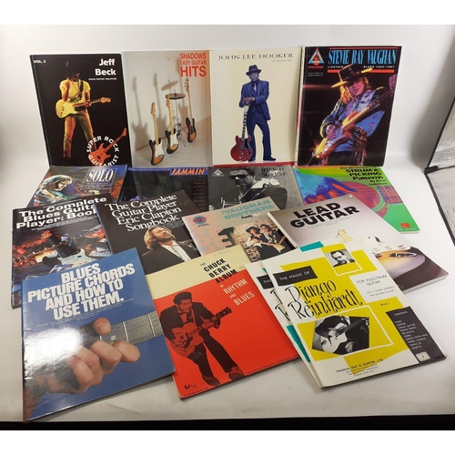 409 - A collection of music books for the guitar to include JEFF BECK Super Rock Guitarist Vol. 2, 50 Clas... 