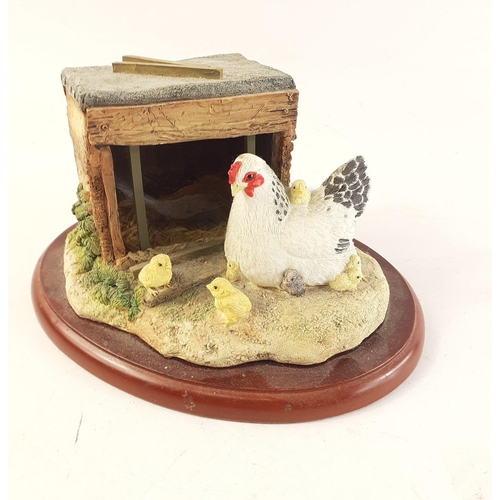 148 - BORDER FINE ARTS 'Home Comforts' (A1016) on plinth from the James Heriot Studio collection.  Base 14... 