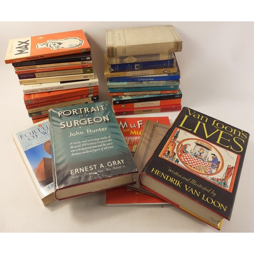 232 - A small collection of paperbacks to include many Penguins, includes a first edition copy of BALLET b... 