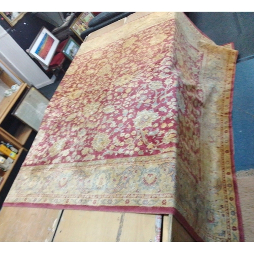 99 - A VERY LARGE vintage Persian carpet 400cm x 275cm 913ft x 9ft approx) approx with signs of wear but ... 