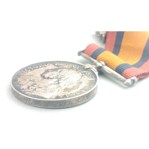 14 - VICTORIA BOER WAR medal pair RFA / SAC comprising Queen's South Africa Medal with Natal Orange Free ... 