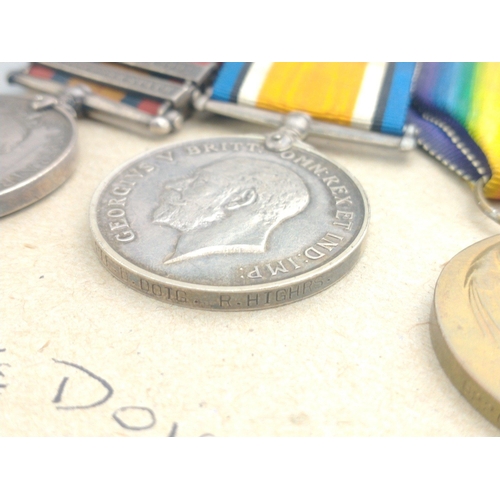 17 - VICTORIA BOER WAR/WWI medal trio ROYAL HIGHLANDERS awarded to 8220 Pte. D. Doig , comprising Queen's... 