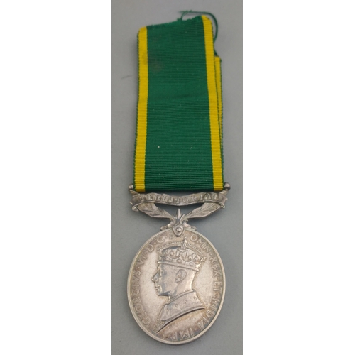 306 - GEORGE VI Territorial Police Efficiency Medal awarded to 768452 Pte. J. Bruce R.A.O.C.#317