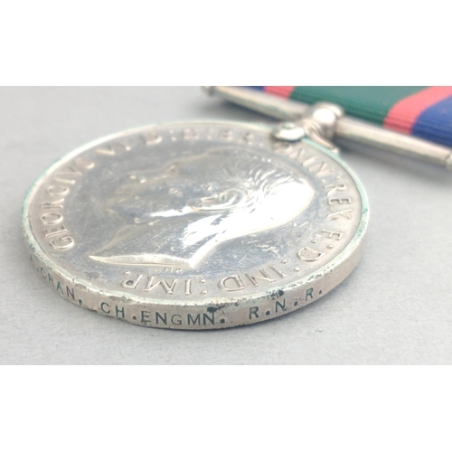 311 - GEORGE VI Naval Reserve Long Service Good Conduct Medal awarded to 240.eu A. Cran Ch. Engmn. ROYAL N... 