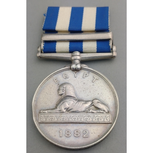 46 - VICTORIA Egypt Medal 1887 with Tel-El-Kebir clasp awarded to 1543 Pte. Henderson 1st SEAFORTH HIGHLA... 