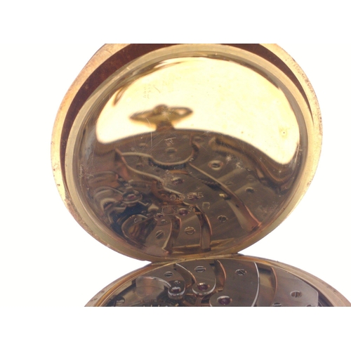 49A - ROYAL NAVY INTEREST. 18k stamped gold pocket watch, inscribed NDH from RC - 27.IV.1910.  NORTH DE CO... 