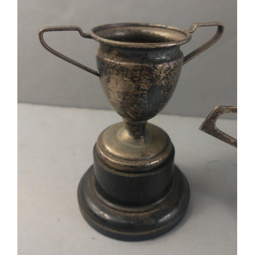 59 - A small distressed silver hallmarked award cup no. 84B Squadron Shaibah Champion Bomber 1929,  a sma... 