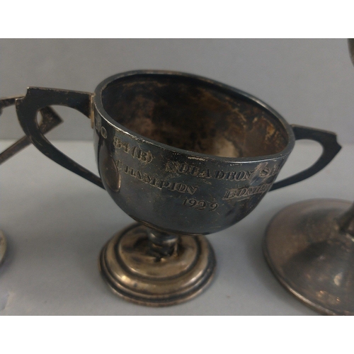 59 - A small distressed silver hallmarked award cup no. 84B Squadron Shaibah Champion Bomber 1929,  a sma... 