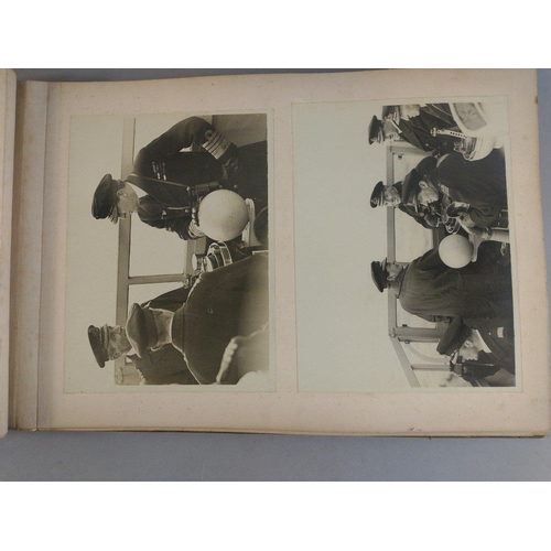 63 - Superb original WWI ROYAL NAVY photograph album with many unique photos including several of Admiral... 