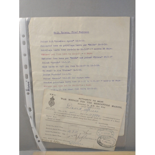 70 - A small collection of military ephemera to include Enlistment Notice to Jas. Foggo, Certificate of S... 