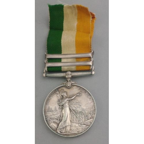 9 - EDWARD VII war medal King's South Africa with 1901 and 1902 clasps awarded to 3742 Pte. J. Collins C... 