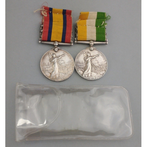 11 - VICTORIA BOER WAR medal pair GORDON HIGHLANDERS awarded to Pte D. Burke comprising Queen's South Afr... 