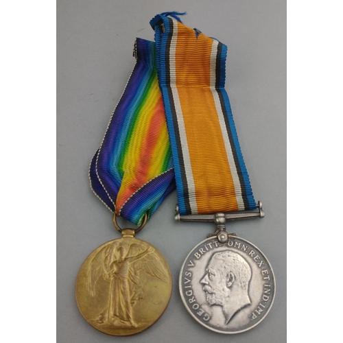 117 - WWI medal pair ROYAL HIGHLANDERS awarded to 267027 Pte. V. N. Deas comprising British War Medal and ... 