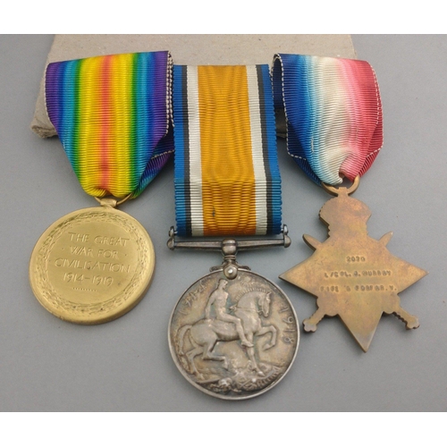 134 - WWI medal trio FIFE AND FORFAR YEOMANRY awarded to 2074 Lcpl. later Lieut. J. Murray, comprising 191... 