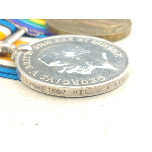 135 - WWI medal group FIFE AND FORFAR YEOMANRY awarded to Pte. J. A. Neill comprising 1914-1915 Star, Brit... 