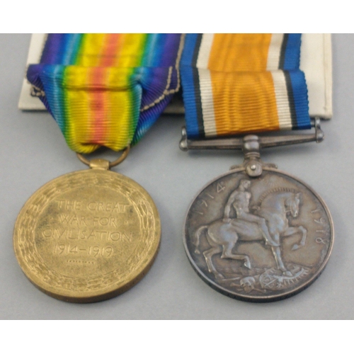 160 - WWI medal pair NOTTS & DERBY regiment awarded to 25829 Pte. R. Hall comprising British War Medal... 