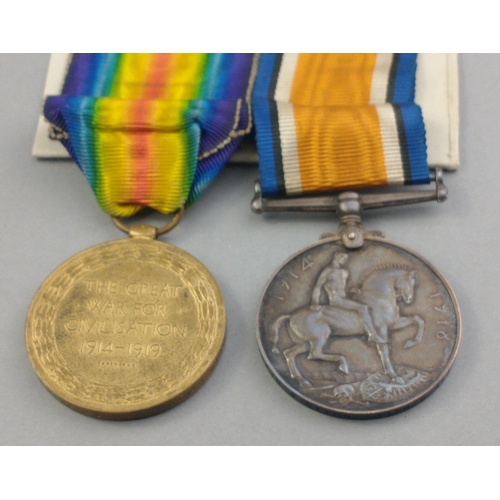 160 - WWI medal pair NOTTS & DERBY regiment awarded to 25829 Pte. R. Hall comprising British War Medal... 