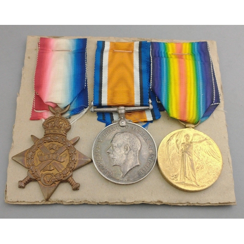 165 - WWI medal trio 14/LONDON REGIMENT awarded to 1873 Pte. V. Balfour, comprising 1914-15 Mons Star, Bri... 