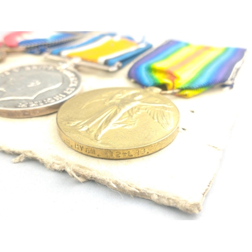 169 - WWI medal trio 12/LANCERS awarded to 4795 Pte. B. Hyam comprising 1914 Star with 5th August - 22nd N... 