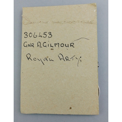 179 - WWI medal pair - ROYAL ARTILLERY awarded to 306453 Gnr. A. Gilmour comprising British War Medal and ... 