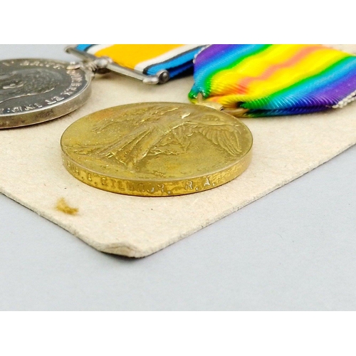 179 - WWI medal pair - ROYAL ARTILLERY awarded to 306453 Gnr. A. Gilmour comprising British War Medal and ... 