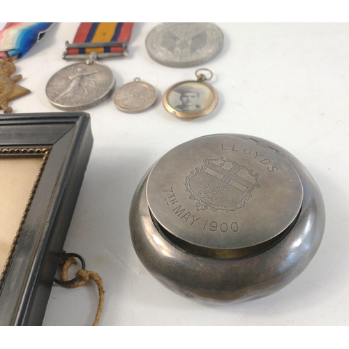 18 - WWI Battle of JUTLAND HMS Invincible casualty interest.  VICTORIA BOER WAR & WWI medal group ROY... 