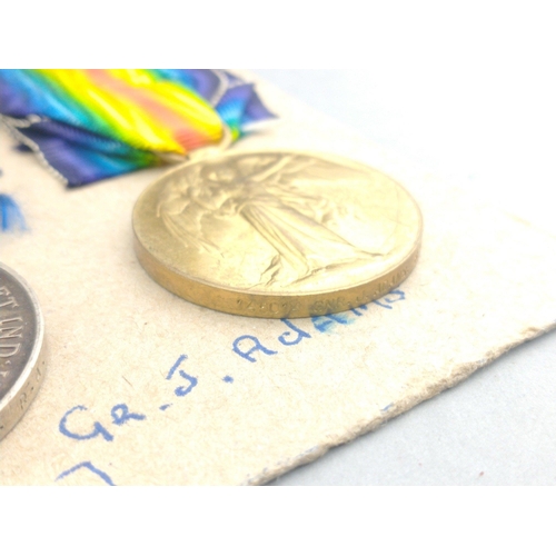 180 - WWI medal pair ROYAL ARTILLERY awarded to 145014 Gn. J. Adams comprising British War Medal and Victo... 