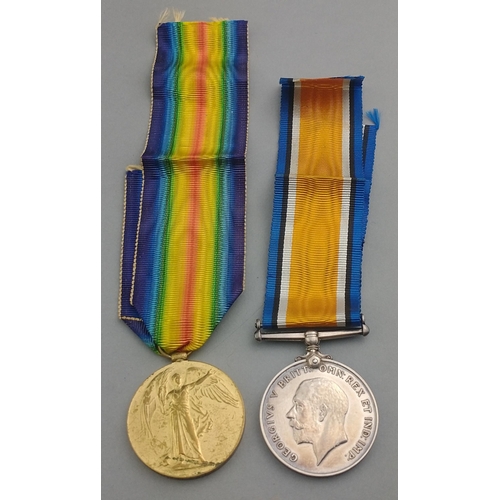 184 - WWI medal pair ROYAL ARTILLERY awarded to 366583 Gnr. J.W. Fox comprising British Medal and Victory ... 