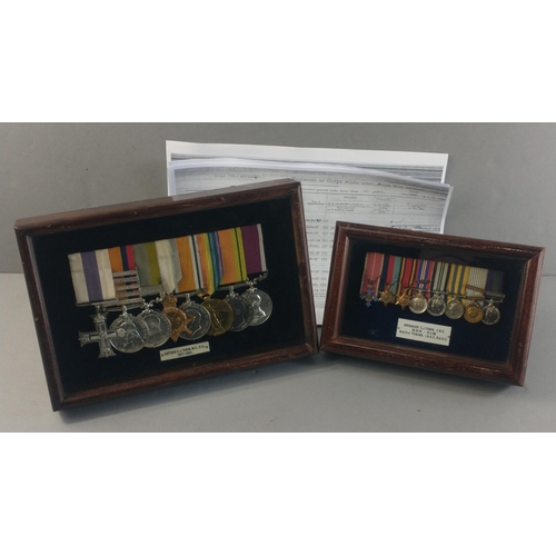 18B - CAPTAIN C J TOBIN Military Cross, Boer War, WWI Trio and India medals along with LGSC and sons cased... 