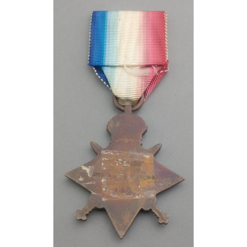 190 - WWI ASC awarded to T-28137 Dvr. B. Fitzsimmons a 1914 Star#201