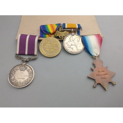 192 - WWI medal group ARMY SERVICE CORPS awarded to MS1648 Pte. H. G. Loaney, comprising 1914 Star, Britis... 