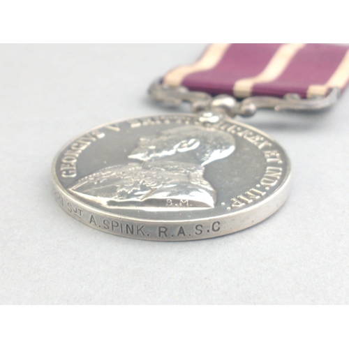 193 - WWI medal group RASC /ASC awarded to M2-018681 C-Q-M Sjt. A. Spink comprising British War Medal, Mer... 