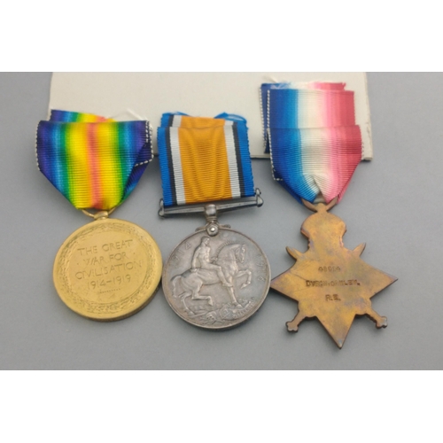 222 - WWI medal trio ROYAL ENGINEERS awarded to 48994 Dvr. N. Oakley comprising 1914-15 Star, British Star... 