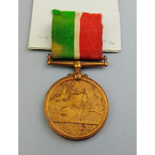 223 - WWI Mercantile Marine Medal awarded to Fred Thompson#234