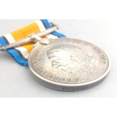 229 - WWI medal pair comprising British War Medal and Mercantile Marine Medal awarded to William Burnet An... 