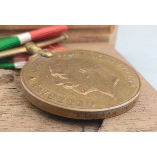 229 - WWI medal pair comprising British War Medal and Mercantile Marine Medal awarded to William Burnet An... 