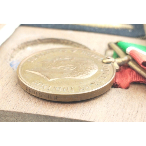 229 - WWI medal pair comprising British War Medal and Mercantile Marine Medal awarded to William Burnet An... 