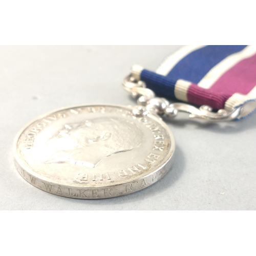 231 - A very scare  WWI RAF MERITORIOUS SERVICE MEDAL casualty group with Death Plaque to L.C.M. J W Walke... 