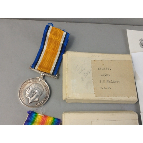 231 - A very scare  WWI RAF MERITORIOUS SERVICE MEDAL casualty group with Death Plaque to L.C.M. J W Walke... 