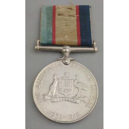 233 - WWII era AUSTRALIA SERVICE MEDAL 1939-45 awarded to OX41171 G. J. Greentree with ribbon#244